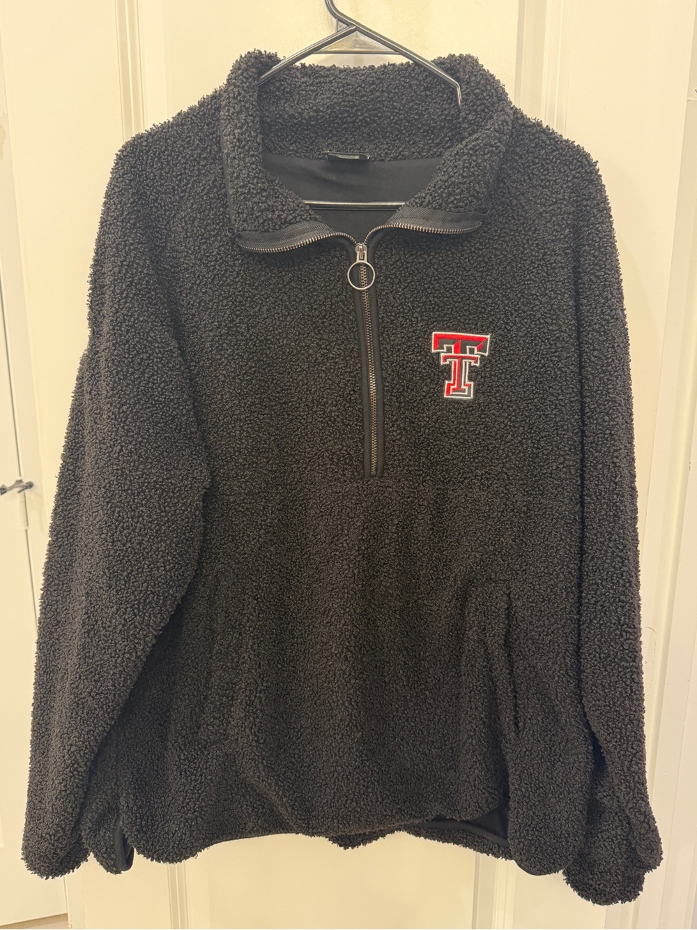 TEXAS TECH Black Sherpa Pullover